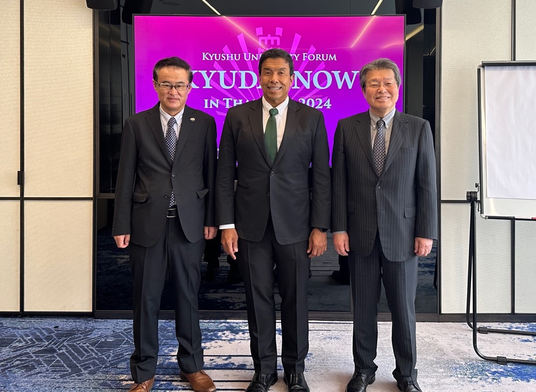 西岡臨時代理大使，Chadchart都知事，石橋総長（2024年3月12日）