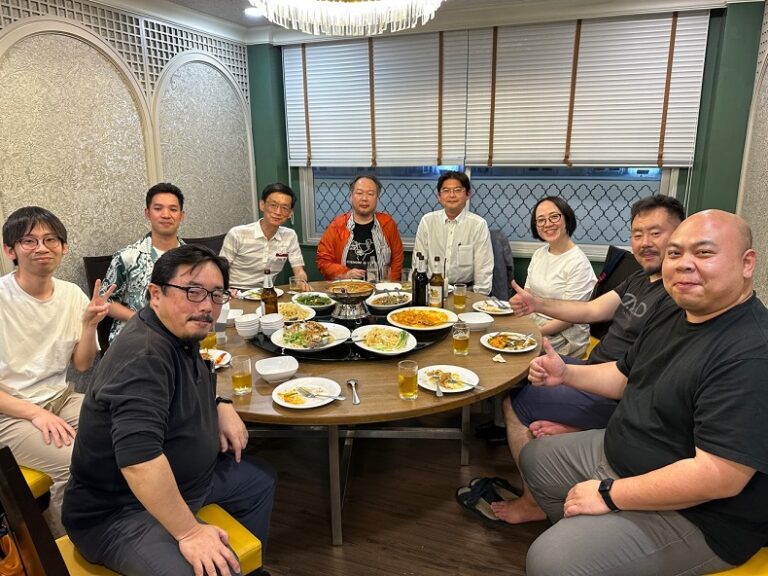 Photo 7: Dinner party by Kyushu University members on the day of arrival in Bangkok (evening, March 12)