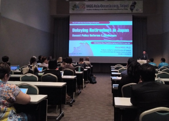 エイジングモジュール代表・肥後教授（本学）による プログラム初日に提供された基調講演