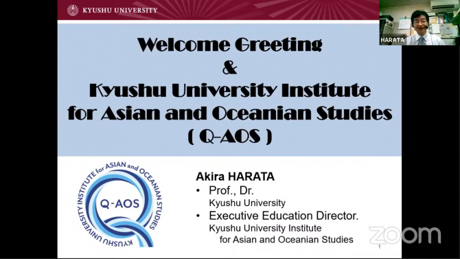 In the Kyushu-Vietnam Seminar with the official announcement that the University Alumni Association of Vietnam has been inaugurated, Executive Education Director gave a greeting and introduced Q-AOS.