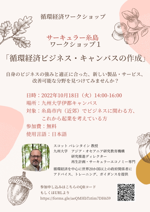 サーキュラー糸島「循環経済ビジネス・キャンバスの作成」