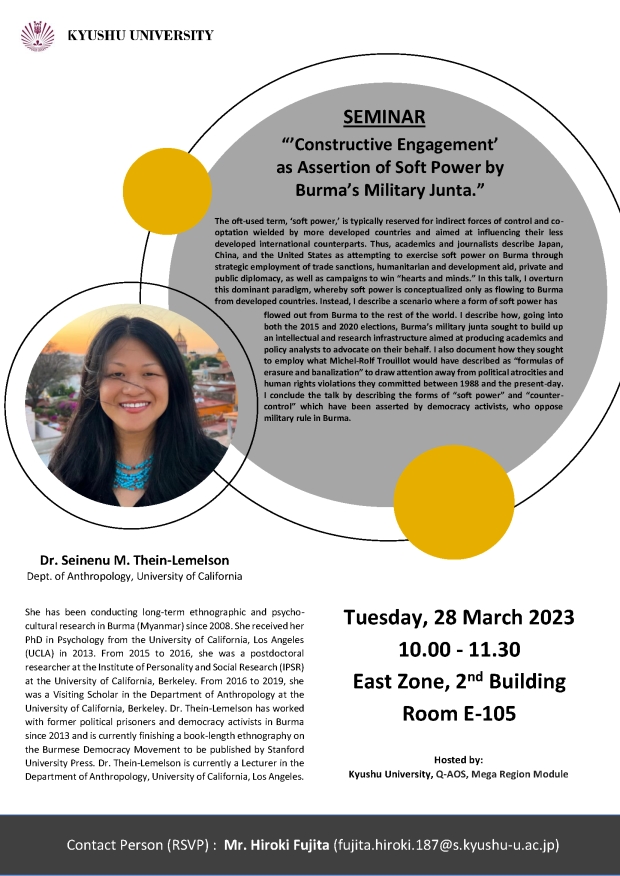 Constructive Engagement’ as Assertion of Soft Power by Burma’s Military Junta.