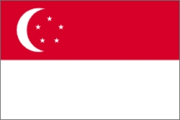 国旗：シンガポール共和国